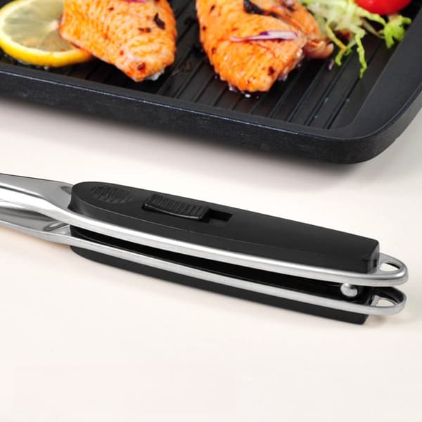 INF Camping BBQ Tongs - Ruostumattomasta teräksestä valmistetut grillipihdit 0