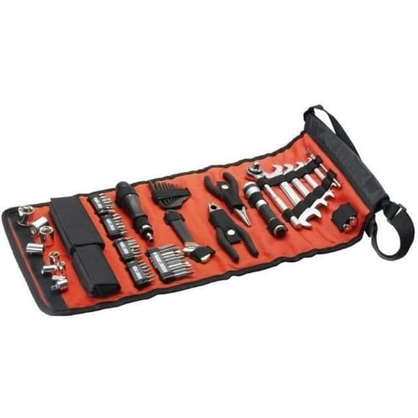 BLACK &amp; DECKER Upprullningsväska med 71 bilmekaniska tillbehör
