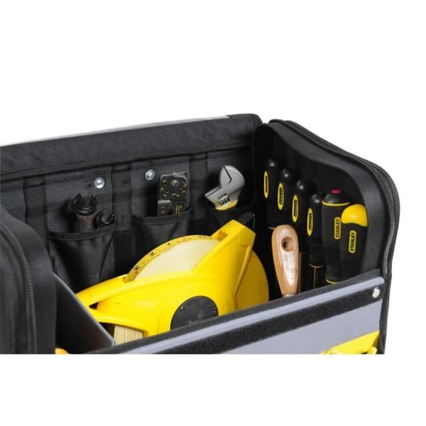Softbag verktygsväska på hjul STANLEY - 1-97-515 - 46 cm - Svart, Grå och Gul - Slitstarkt material