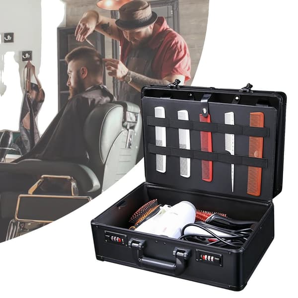 Barber Stylist Kuffert, Bærbar Design, Effektiv Organisering,sort