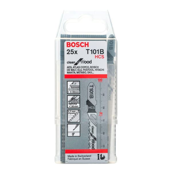 Bosch Professional Jigsahan Terät T 101 B 100 Mm 25 Yksiköitä Valkoinen