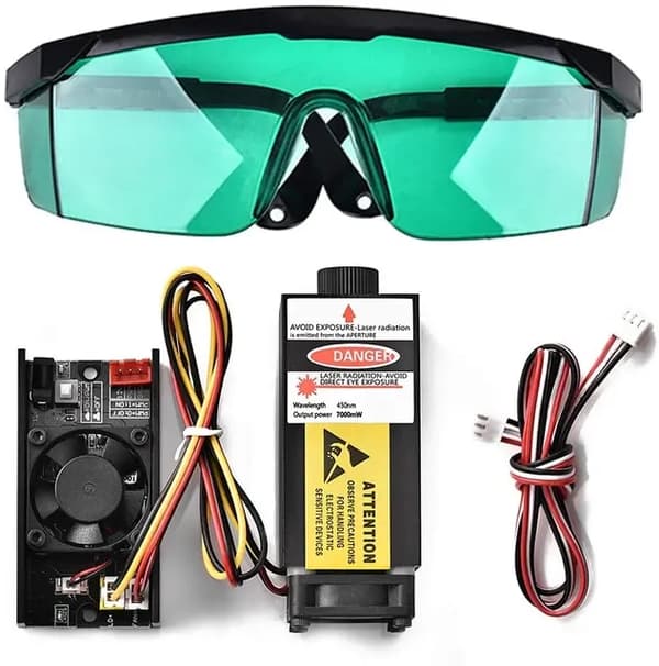 Lasermodul, 1000mw effekt, 450NM blå laser, 5500MW (5,5W)