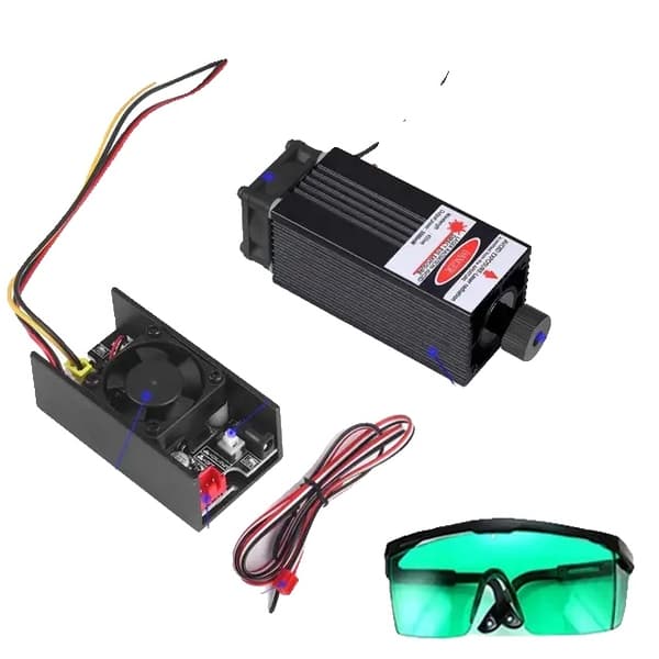 Lasermodul, 1000mw effekt, 450NM blå laser, 5500MW (5,5W)