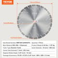 Miniatyrbild 2 av 2: Diamantsågblad, högprecisionsskärning, universell passform,350mm Vågformad