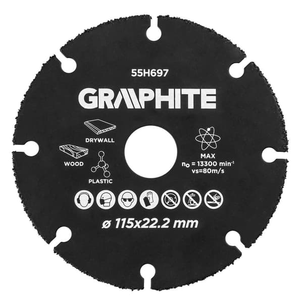HM skæreskive til træ og plast 115 x 22,2 mm