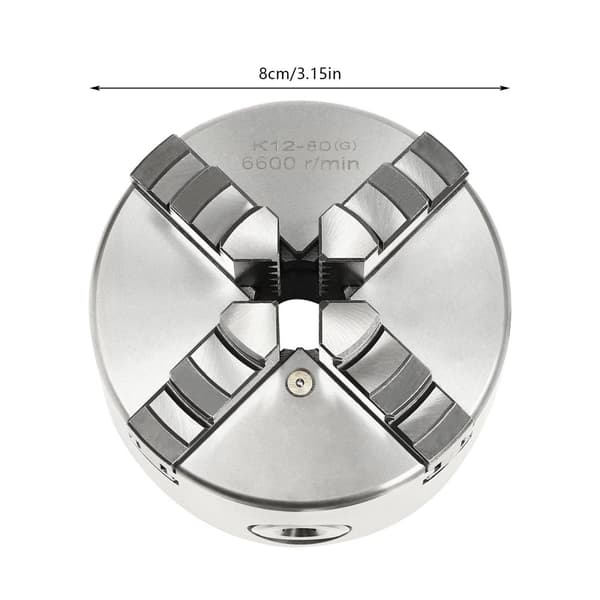 4-Tasku Itsekeskittävä Chuck, Korkea Tarkkuus 0.07mm, Yhteensopiva Sorvin kanssa, Kestävä Rauta- ja Teräksirakenne