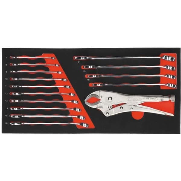 KS TOOLS ULTIMATE verktygslåda utrustad - 3 lådor och bricka - 114 st