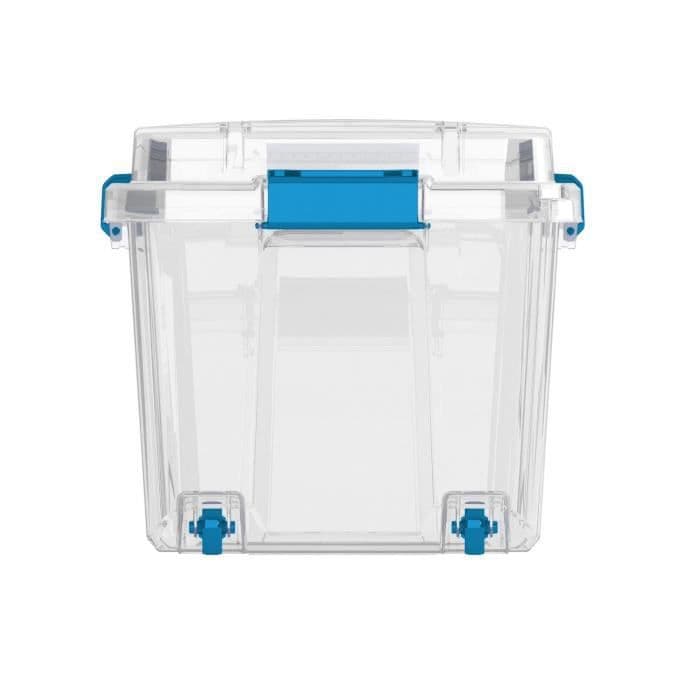 ABM Förvaringsbox - 80 L - Genomskinlig - Ergonomiska handtag - Vattentät tätning - Valfritt bricka - IP44