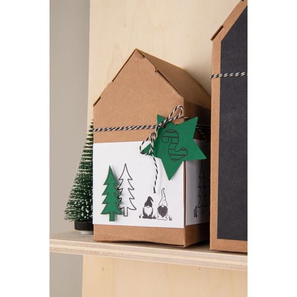 Folding box kit - House - Kraft - 14 x 7,5 x 7,5 cm