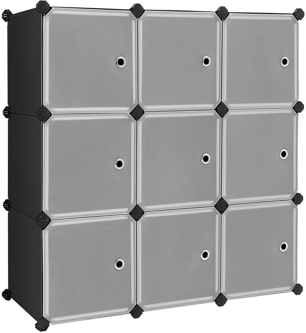 Rootz Förvaringssystem - 9 kuber - Organizer - Förvaring - Plast - Plast - Svart - 93 x 31 x 93 cm