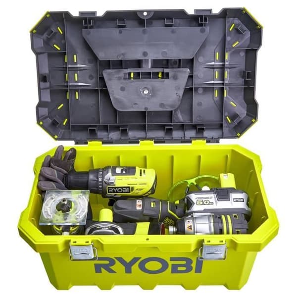 Verktygslåda 49 cm - 33 L - RYOBI metallfästen