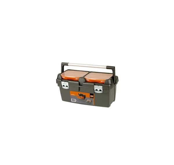 Plastværktøjskasse PTB60 600x305x295mm 37L metalliske låse