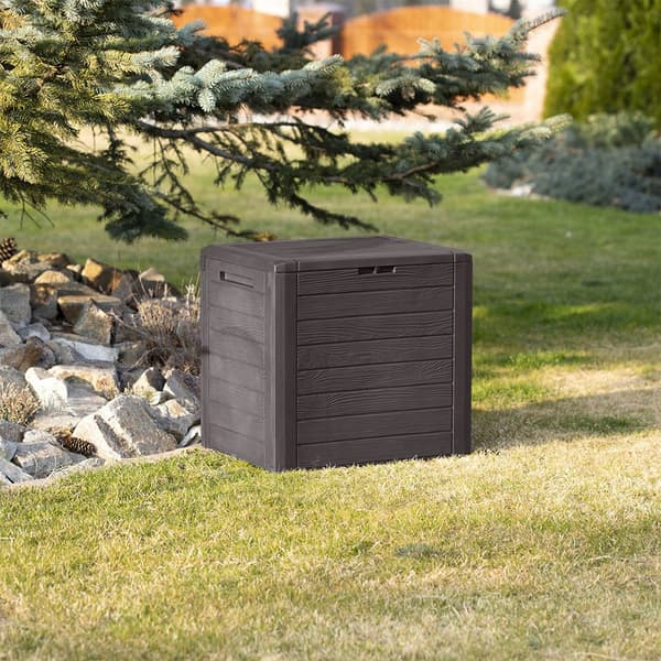 Prosperplast Ulkokäyttöinen Säilytyslaatikko 140l Woodebox Collection 58.5x46x55 Cm Harmaa