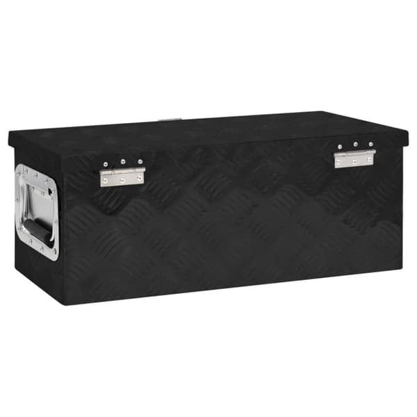 opbevaringskasse 60x23,5x23 cm aluminium sort