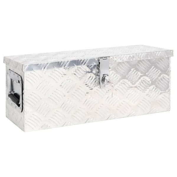 opbevaringskasse 60x23,5x23 cm aluminium sølvfarvet