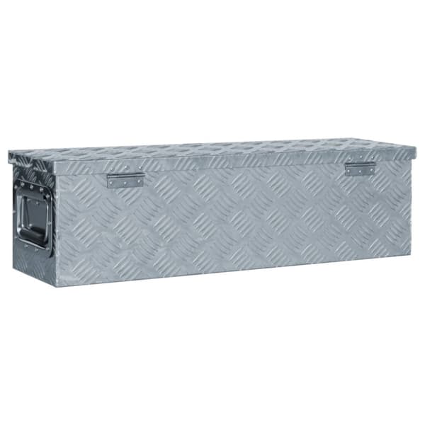 aluminiumskasse 80,5 x 22 x 22 cm sølvfarvet