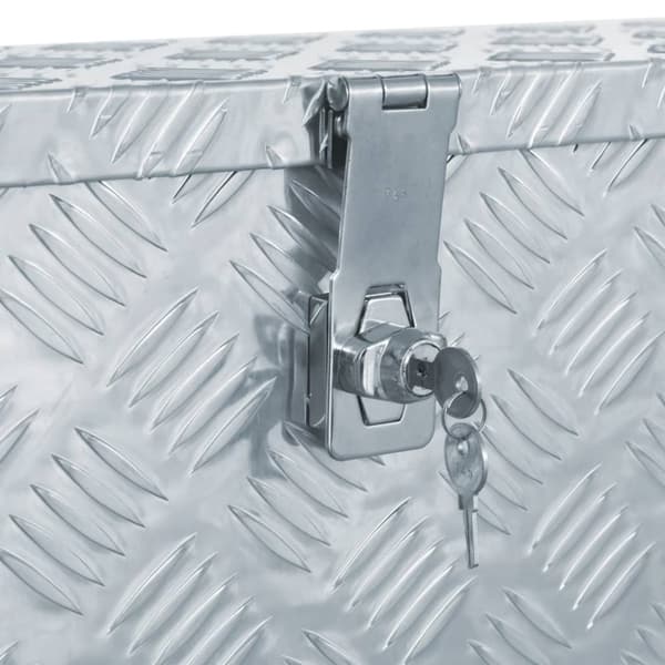 aluminiumskasse 80,5 x 22 x 22 cm sølvfarvet