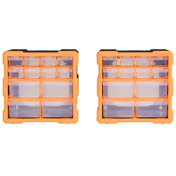 skuffereoler med 12 skuffer 2 stk. 26,5x16x26 cm