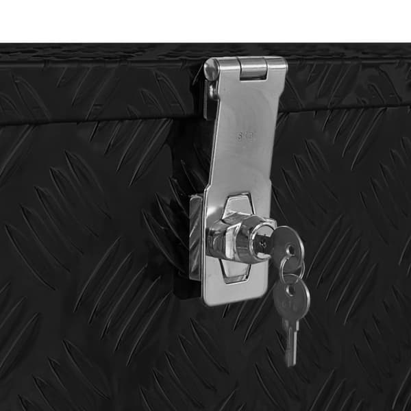 aluminiumskasse 80x30x35 cm sort