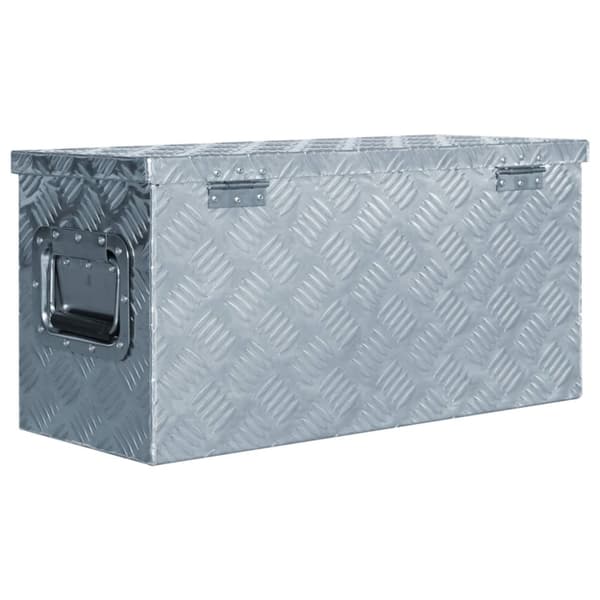 aluminiumskasse 61,5 x 26,5 x 30 cm sølvfarvet