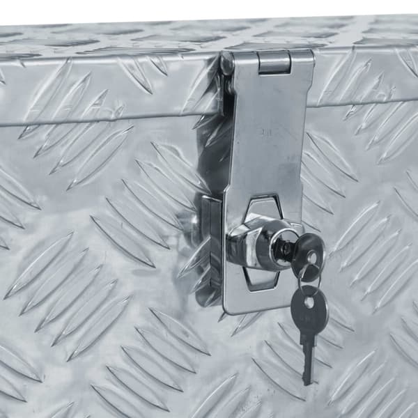 aluminiumskasse 61,5 x 26,5 x 30 cm sølvfarvet