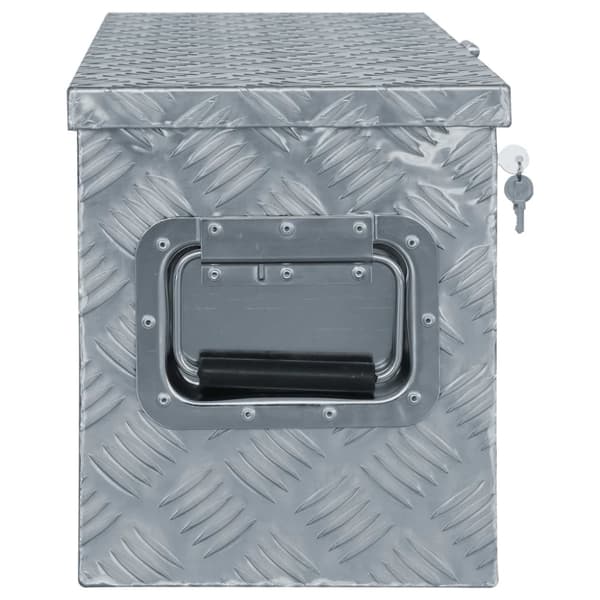 aluminiumskasse 61,5 x 26,5 x 30 cm sølvfarvet