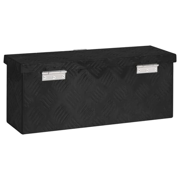opbevaringskasse 50x15x20,5 cm aluminium sort