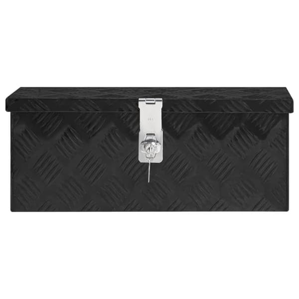 opbevaringskasse 50x15x20,5 cm aluminium sort