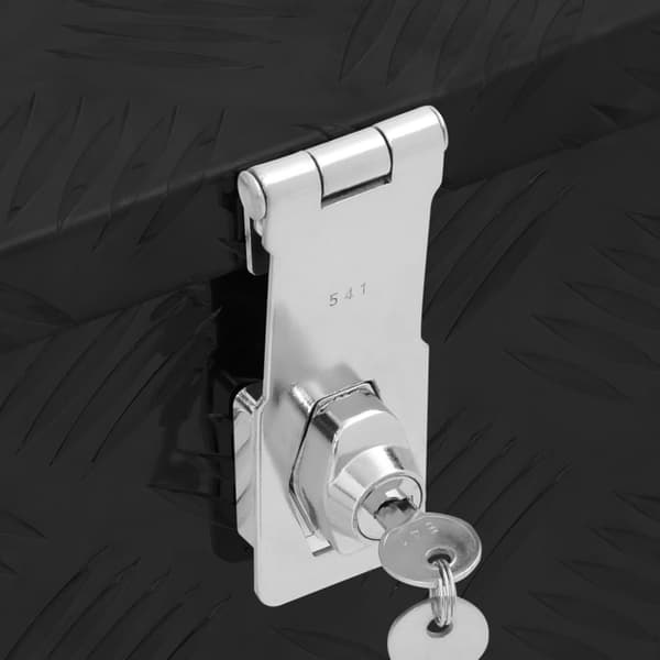 opbevaringskasse 70x31x27 cm aluminium sort