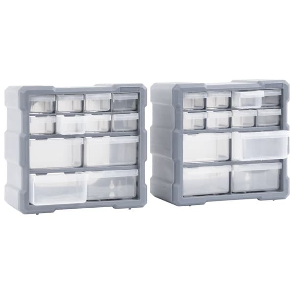 skuffereoler med 12 skuffer 2 stk. 26,5x16x26 cm