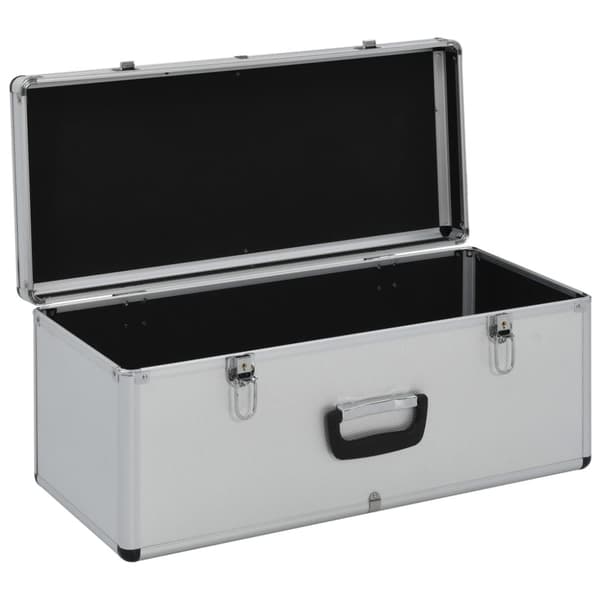 opbevaringskufferter 2 stk. aluminium sølvfarvet
