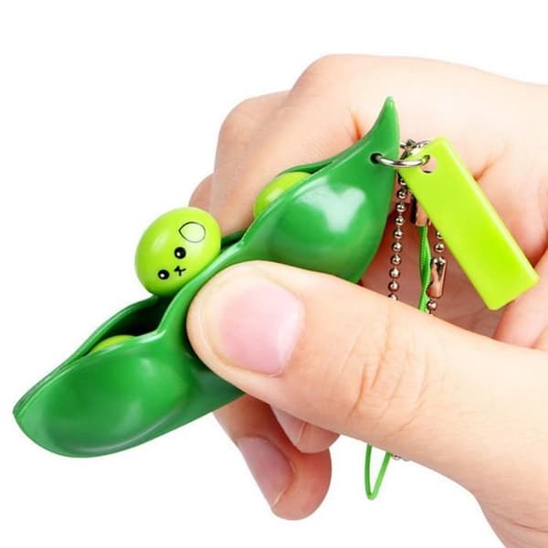 Anti-stress leksak - Fun Squeeze - Bönor - Grön färg - Blandat - 3 st