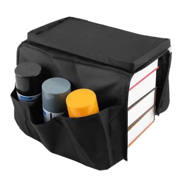 Sofforganisator - Ej specificerad - Ej specificerad - Svart - 2 stora fickor - 3 externa fickor