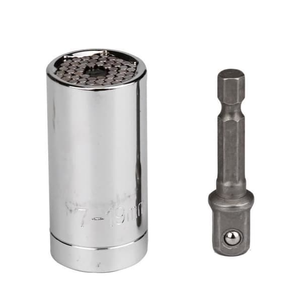2x7-19mm ETC-120A Gator Grip universell hylsa - Power borrverktygsadapter @home 2914