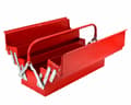 Miniatyrbillede 2 af 2: AWTOOLS METAL VÆRKTØJSKASSE 5 stk. 530x200x200 mm
