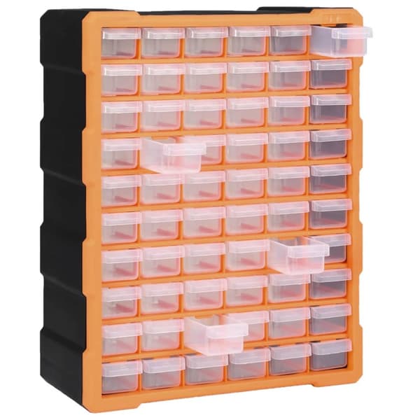 vidaXL skuffereol med 60 skuffer 38x16x47,5 cm -  Værktøjskasser