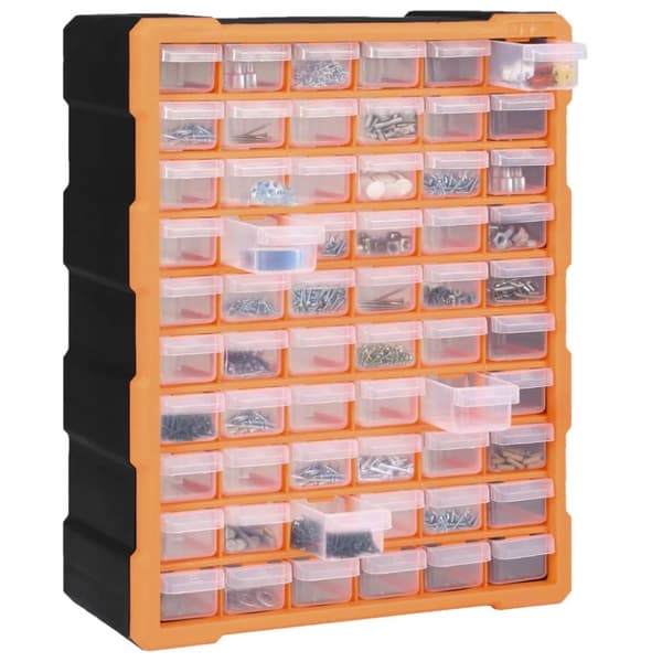 vidaXL skuffereol med 60 skuffer 38x16x47,5 cm -  Værktøjskasser
