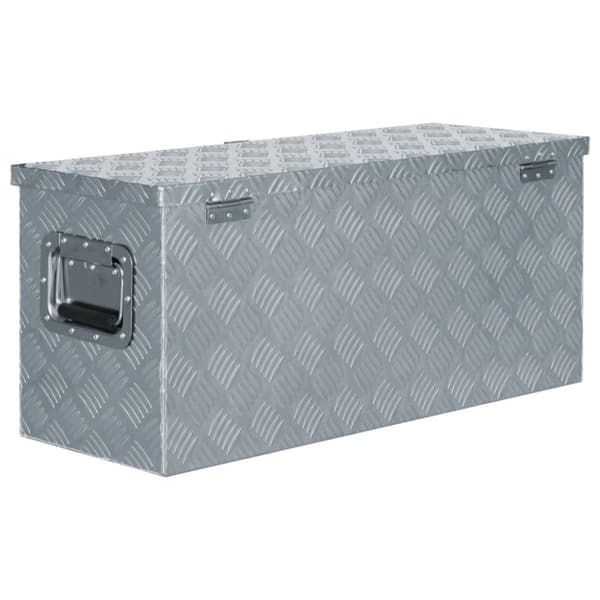 vidaXL aluminiumskasse 80 x 30 x 35 cm sølvfarvet -  Værktøjskasser