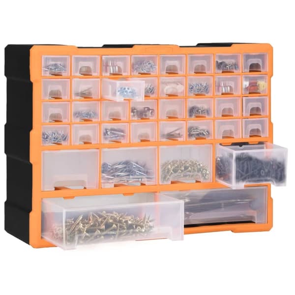 vidaXL skuffereol med 40 skuffer 52x16x37,5 cm -  Værktøjskasser