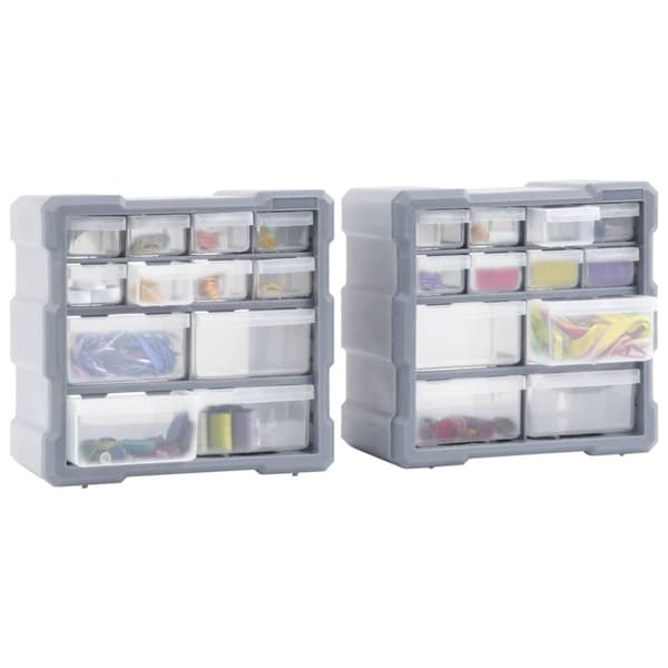 vidaXL skuffereoler med 12 skuffer 2 stk. 26,5x16x26 cm - Værktøjskasser