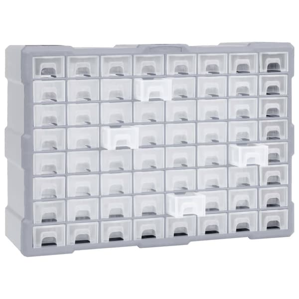 vidaXL skuffereol med 64 skuffer 52x16x37,5 cm -  Værktøjskasser