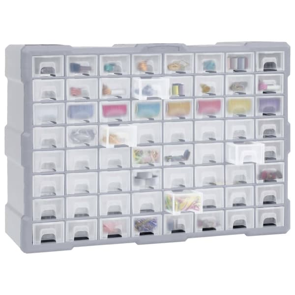 vidaXL skuffereol med 64 skuffer 52x16x37,5 cm -  Værktøjskasser
