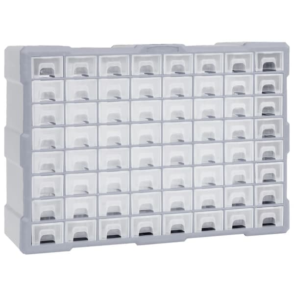 vidaXL skuffereol med 64 skuffer 52x16x37,5 cm -  Værktøjskasser