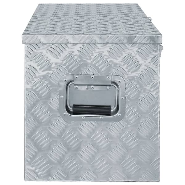 vidaXL Förvaringslåda aluminium 110,5x38,5x40 cm silver -  Verktygslådor