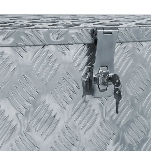 vidaXL Förvaringslåda aluminium 110,5x38,5x40 cm silver -  Verktygslådor