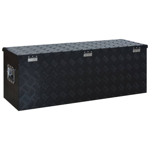 vidaXL aluminiumskasse 1085 x 370 x 400 mm sort -  Værktøjskasser