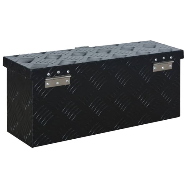 vidaXL aluminiumskasse 485 x 140 x 200 mm sort -  Værktøjskasser