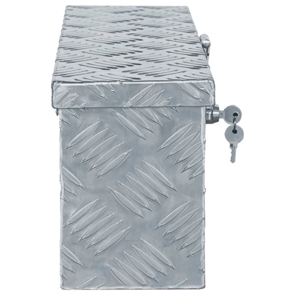 vidaXL aluminiumskasse 48,5 x 14 x 20 cm sølvfarvet -  Værktøjskasser