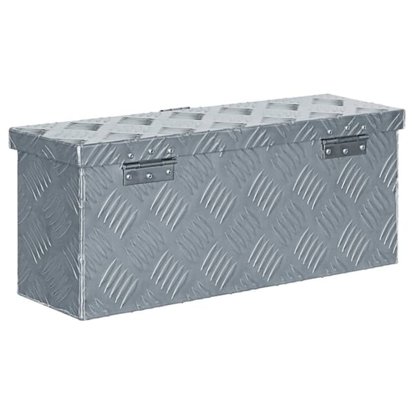 vidaXL aluminiumskasse 48,5 x 14 x 20 cm sølvfarvet -  Værktøjskasser