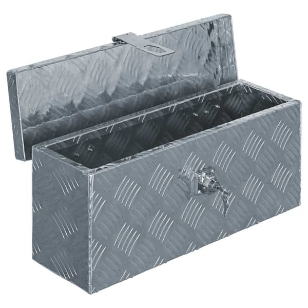 vidaXL aluminiumskasse 48,5 x 14 x 20 cm sølvfarvet -  Værktøjskasser